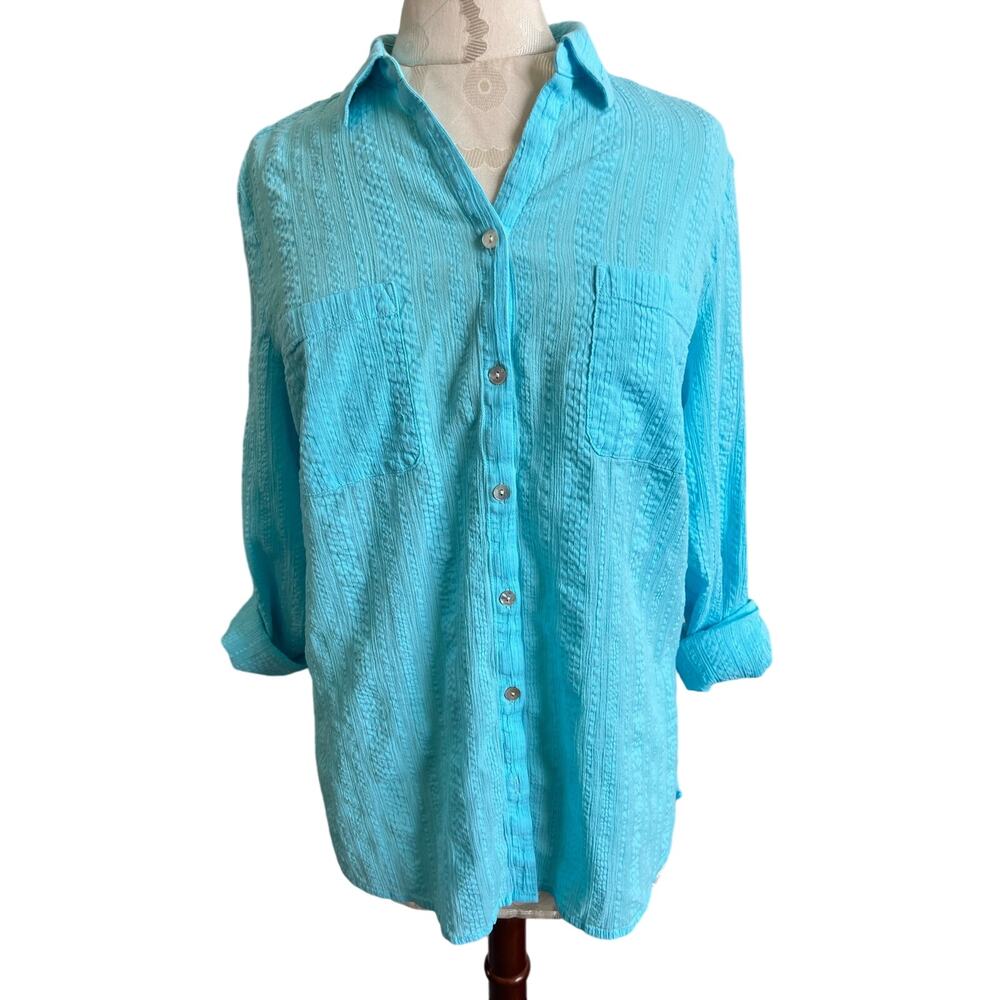Chico’s Button Up 3/4 Sleeve Blouse Size 2 (US Large - 12)